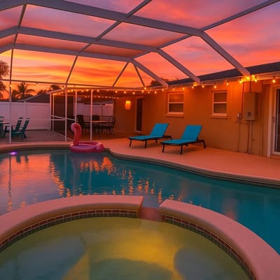 9mi to AMI | Hot Tub | Heated Pool | Game Room